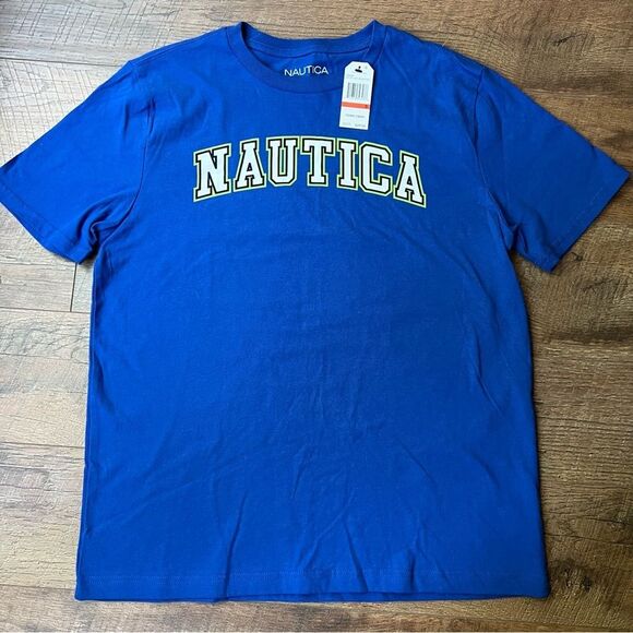 😊 3/$30 Men’s Nautica Blue Tshirt NWT🏷 Size Small - Picture 1 of 7